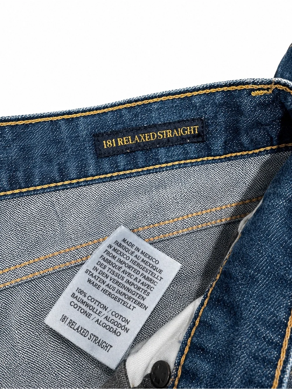 Lucky Brand 181 Relaxed Straight Jeans Men’s Medium Wash 100% Cotton 34x32